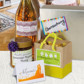 Étiquettes universelles HERMA sur sachets, bouteilles, boîtes