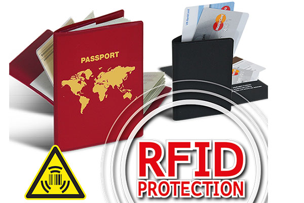 Illustration de différents étuis RFID