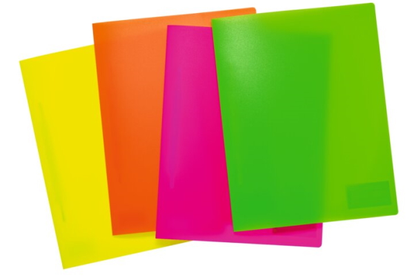 Translation: "Dossier A4 Néon assortiment