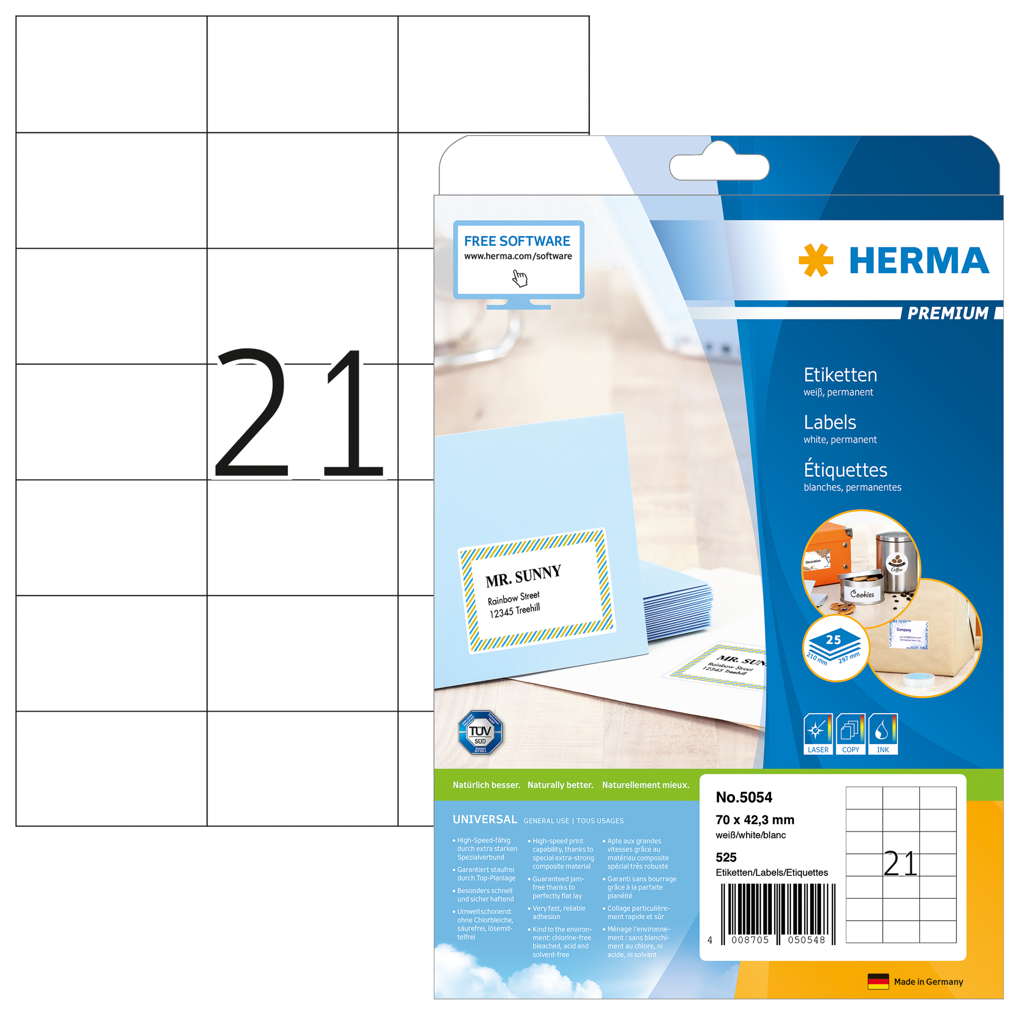 HERMA PREMIUM A4 Étiquettes