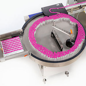 HERMA Plateau d'étiquetage des vaccins avec plateau tournant