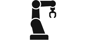 Bras robotisé industriel avec mécanisme de préhension, utilisé pour des tâches automatisées dans la fabrication.