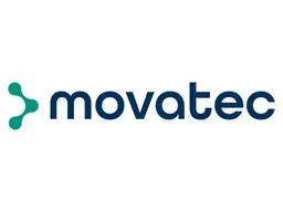 Logo de Movatec avec un symbole stylisé et le nom en couleur bleue.