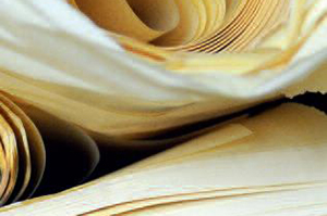 The translation of "Altpapier Rollen" into French is "Rouleaux de papier recyclé.