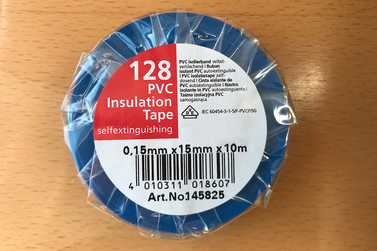 Étiquette de produit deux-en-un et étiquettes de fermeture, étiquettes en impression numérique sur emballage de ruban isolant.