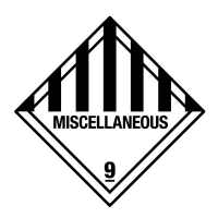 Étiquettes de substances dangereuses et de marchandises dangereuses : Étiquettes de danger Classe 9