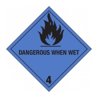 Étiquettes de substances dangereuses et de marchandises dangereuses : Panneau Classe 4