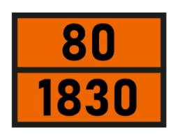 Étiquettes de substances dangereuses et de marchandises dangereuses : Panneau orange ADR avec impression personnalisée.