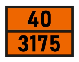 Étiquettes de substances dangereuses et de marchandises dangereuses : panneau ADR orange avec impression personnalisée.