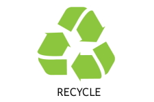 Étiquettes durables : Icône Recyclage