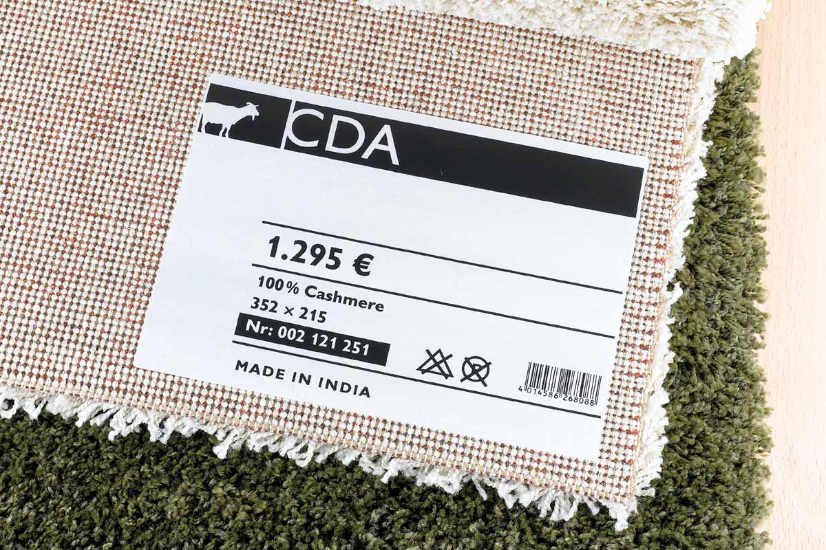 Étiquetage du produit : Étiquettes en soie acétate sur le dos du tapis, se détachent sans résidu.