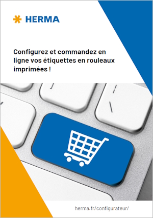 Téléchargement de prospectus : Page de couverture du prospectus Configurateur d'étiquettes Étiquettes en rouleau Impression numérique, français