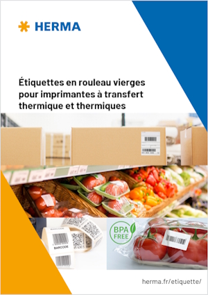 Téléchargement de prospectus : Page de couverture du prospectus étiquettes enroulées, français