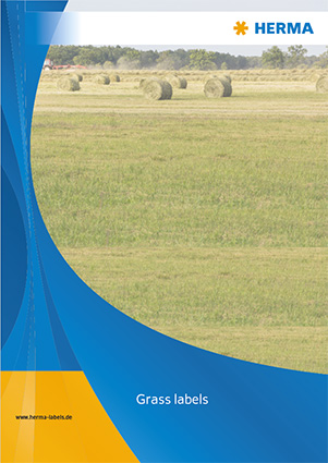 Téléchargement de prospectus : Page de couverture du prospectus Étiquettes en herbe, en anglais.