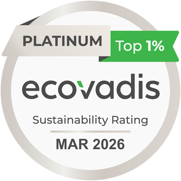 HERMA a été récompensée par EcoVadis avec une médaille Platine pour ses performances en matière de responsabilité sociétale des entreprises (RSE - Responsabilité Sociétale des Entreprises). Évaluation dans le top 1 %, valable jusqu'en mars 2026.