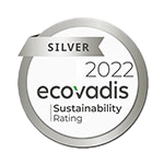 Medaille d'argent pour l'évaluation de la durabilité 2022 par EcoVadis.