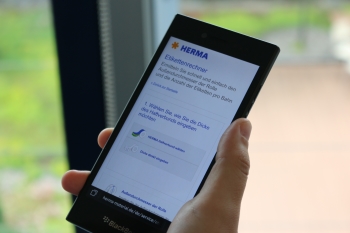 Calculateur d'étiquettes sur le téléphone