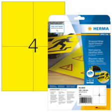 HERMA SPECIAL A4/A3 Étiquettes en plastique jaunes