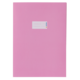 Rosa Ordner mit einem Aufkleber, der Platz für Beschriftungen bietet.