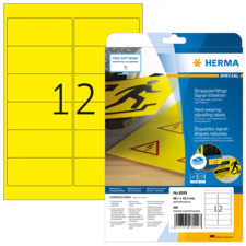 HERMA SPECIAL A4/A3 Étiquettes en plastique jaunes