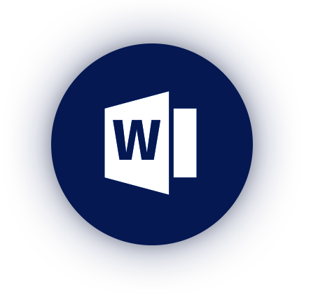 The translation of "Software Icon Word" into French is "Icône de logiciel Word.