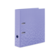 Lila Powerbank mit zwei USB-C-Anschlüssen und einem Kopfhöreranschluss, geometrisches Muster auf der Vorderseite.