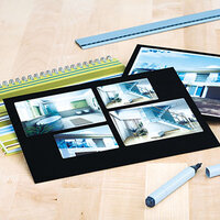 Image d'application des étiquettes laser sur une photomontage