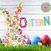 The translation of "Oster Sticker" from German to French is "Autocollants de Pâques.