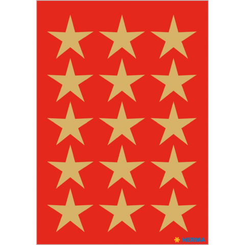 Rote Fläche mit goldenen Sternen, angeordnet in einem 5x4-Raster.