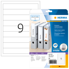 HERMA SPECIAL A4 Étiquettes classeur à insérer