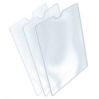 Plusieurs pochettes transparentes pour cartes d'identité.