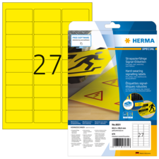 HERMA SPECIAL A4/A3 Étiquettes en plastique jaunes