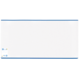 Weißes, rechteckiges Whiteboard mit blauen Kanten, geeignet für Notizen und Präsentationen.