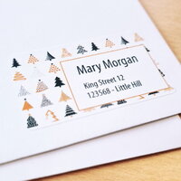 Enveloppe avec étiquette d'adresse au design de Noël