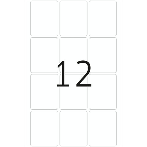 Eine große, schwarze Zahl "12" auf einem weißen Hintergrund mit leeren Kästchen darunter.