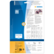 Rückseite einer Verpackung mit Informationen zu HERMA, Sicherheitsanweisungen und einem QR-Code für kostenlose Software.