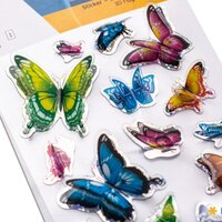 Autocollants de papillons colorés