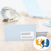 Étiquette d'adresse sur une enveloppe