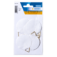Weißer Aufhänger für Bilder, 5 Stück, mit goldenen Clips, geeignet für bis zu 1200 g. Verpackung zeigt Produktdetails.
