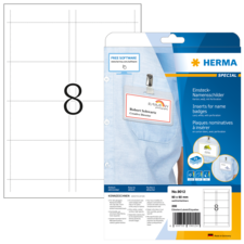 HERMA SPECIAL A4 Plaques nominatives à insérer