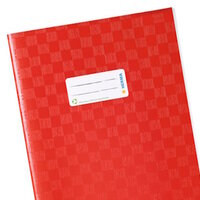 The translation of "Heftschoner rot" in French is "Protège-cahier rouge.
