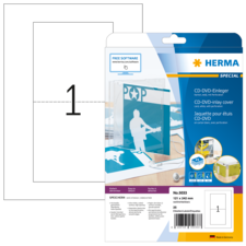 HERMA SPECIAL A4 Jaquettes de CD et DVD carton perforé