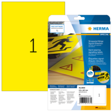 HERMA SPECIAL A4/A3 Étiquettes en plastique jaunes