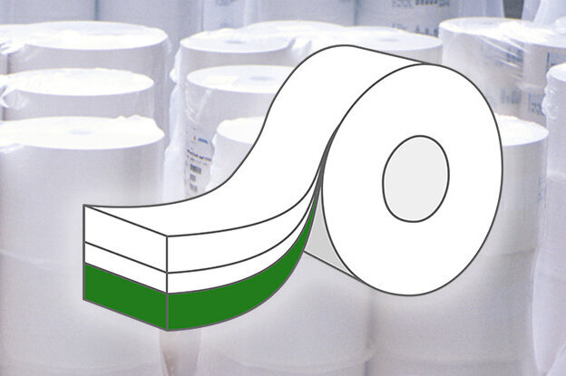 Translation: "Rouleau de matériau adhésif pour documents