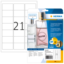HERMA SPECIAL A4 Étiquettes transparentes claires en plastique