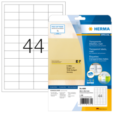 HERMA SPECIAL A4 Étiquettes transparentes mates en plastique