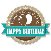 Autocollant Joyeux Anniversaire