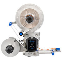 Une machine à étiqueter moderne avec deux rouleaux, un écran numérique et un système de contrôle précis pour les applications d'étiquetage.