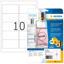 HERMA SPECIAL A4 Étiquettes transparentes claires en plastique