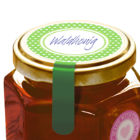 Pot de confiture avec étiquette de couvercle